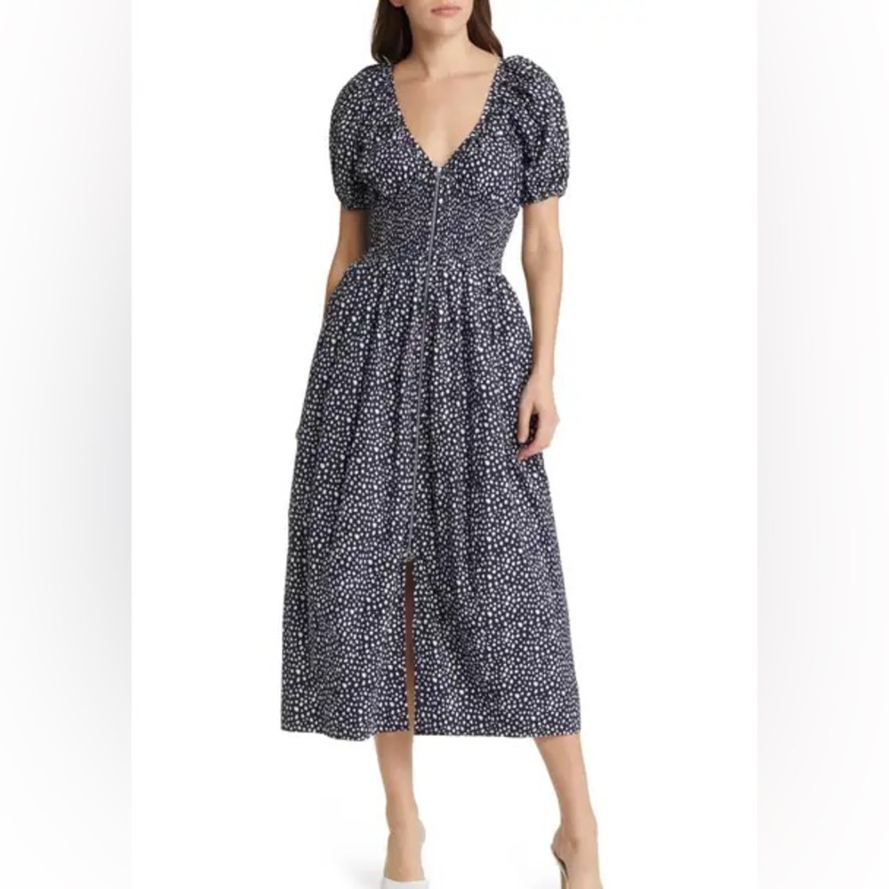 La Ligne Celina navy and white dress